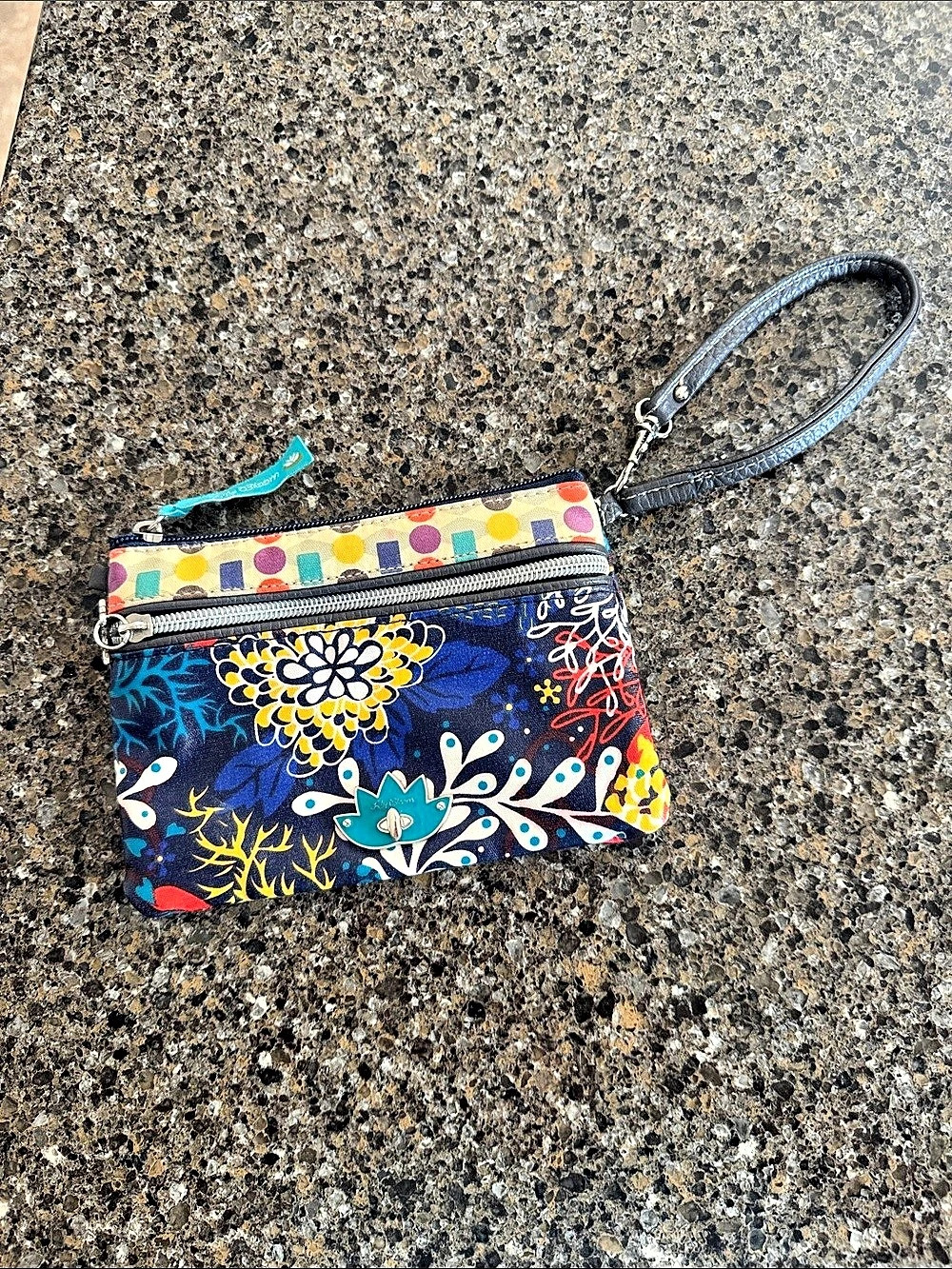 Lily Bloom Floral Wristlet Purse Like NEW